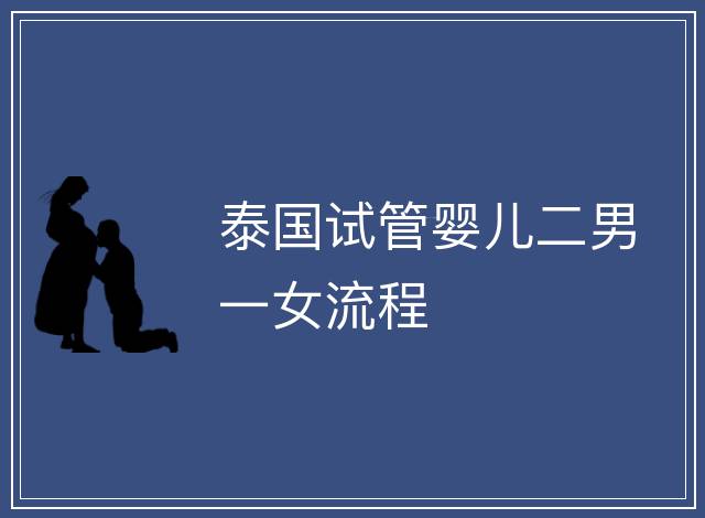 泰國試管嬰兒二男一女流程