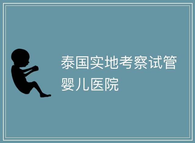 泰國實地考察試管嬰兒醫院