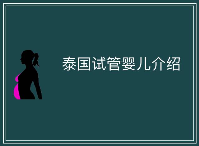 泰國試管嬰兒介紹