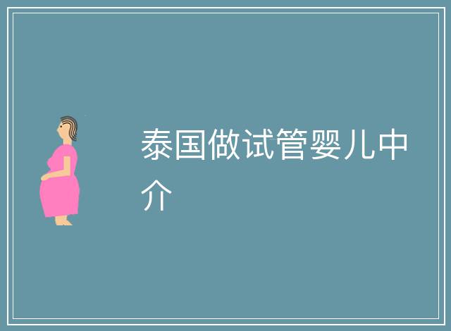 泰國做試管嬰兒中介