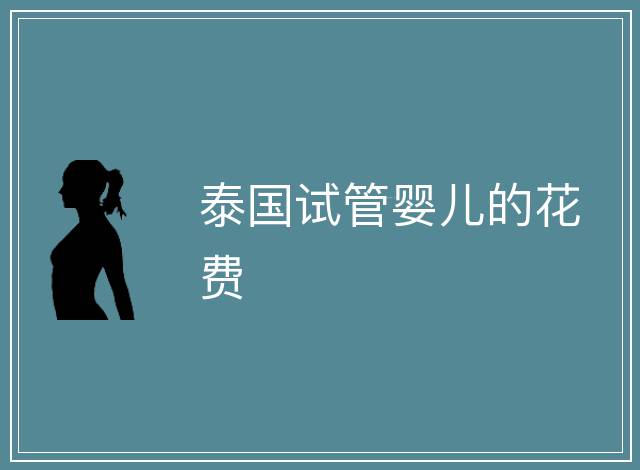 泰國試管嬰兒的花費