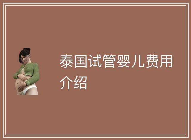 泰國試管嬰兒費(fèi)用介紹
