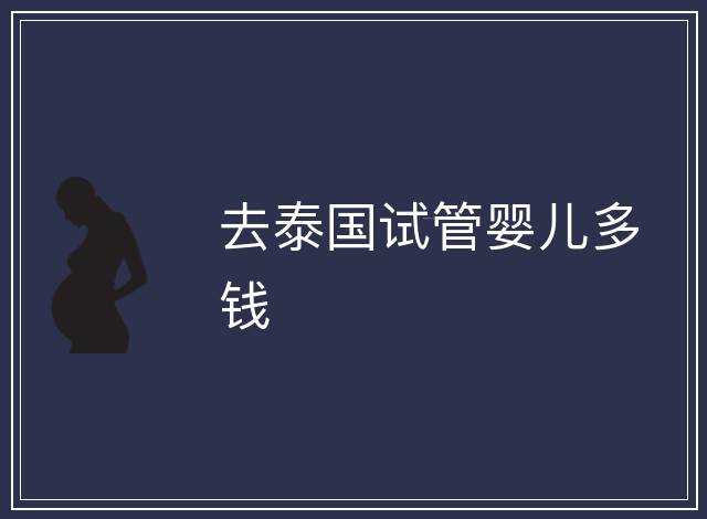 去泰國試管嬰兒多錢
