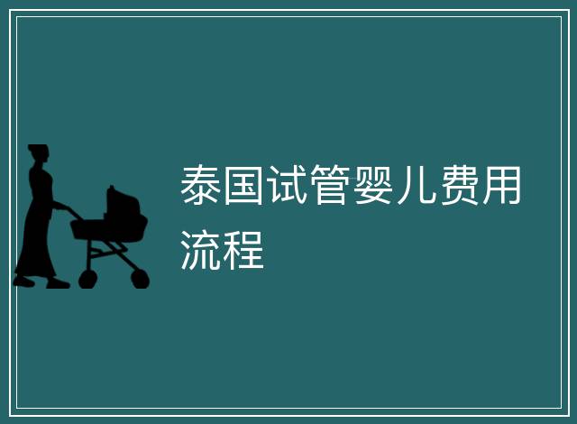 泰國試管嬰兒費用流程
