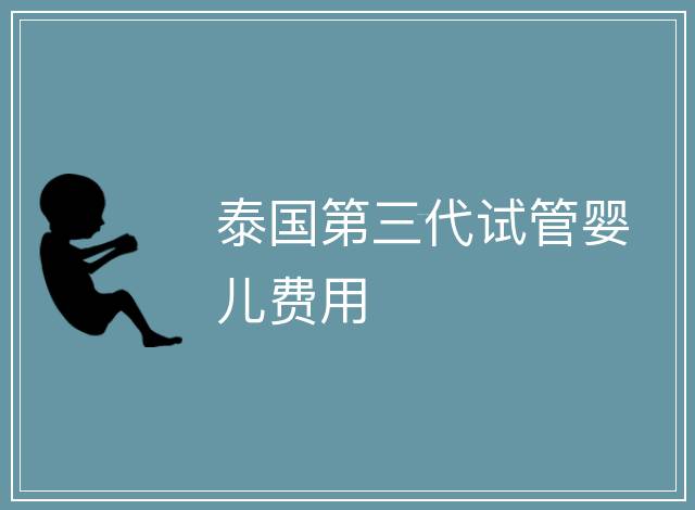 泰國第三代試管嬰兒費(fèi)用