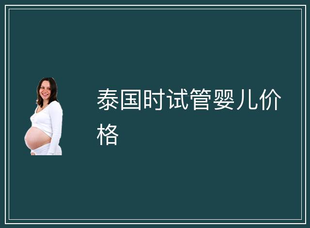 泰國時試管嬰兒價格