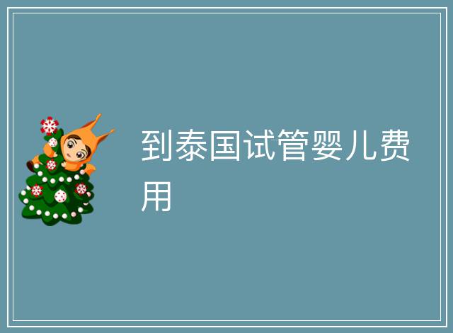 到泰國試管嬰兒費用