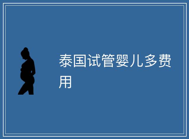泰國試管嬰兒多費用