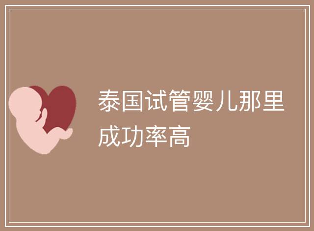 泰國試管嬰兒那里成功率高