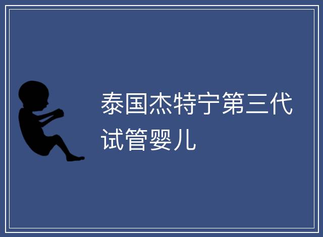 泰國杰特寧第三代試管嬰兒