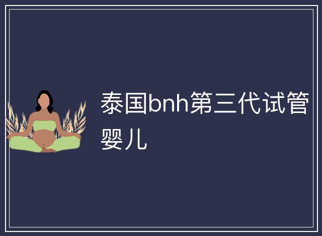 泰國bnh第三代試管嬰兒